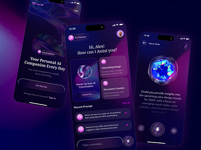 AI Mobile App UI Design ai app ai app design ai assistant app ai bot ai bot app ai business app ai chat app ai chat bot ai generator app ai mentor app ai tutor artificial intelligence app chatgpt mobile app modern app mordern app ui perplexity ui ux
