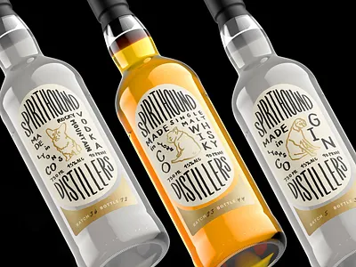 Spirit Hound Distillers Package Design art direction bottle design branding dog branding dog package design graphic design illustration package design whiskey branding