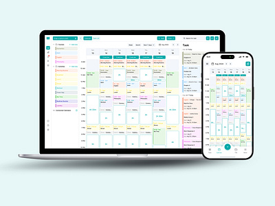 Schedule Management Concept (Calendar) calendar calendar dashboard clean event management plan reminder saas schedule task management teamwork time timeline ui upcoming event ux web app