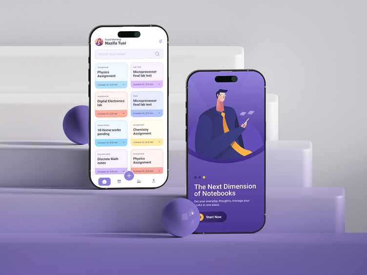 Notebook Mobile App UI - Digital Notebook App For Creatives by Asiq M ...