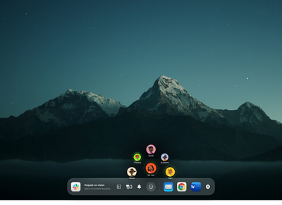 Dock with People app circle dock dropdown icons macos native people popover popup ui users