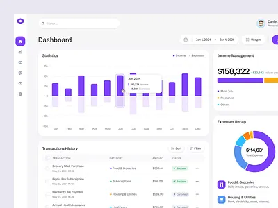 Fintrack - Financial Dashboard analytics animation assets b2b banking charts dashboard dipa inhouse finance fintech investment liquidity modern product design saas startup ui design wealth wealth management web app