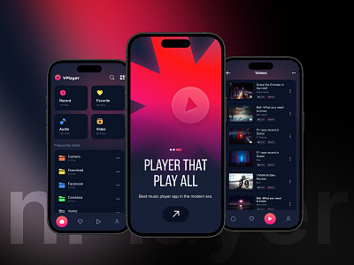 nPlayer - Your Ultimate Video Player Mobile App UI best music app dark theme live music app media player mobile app design music app music app design music player app netro netrosystems podcast podcast app streaming app trending app video player app video player ui web player app