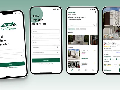 Boarding House Finder App boardinghouseapp design kostui mobileapp roomui ui ui ux mobileapp uimobile ux
