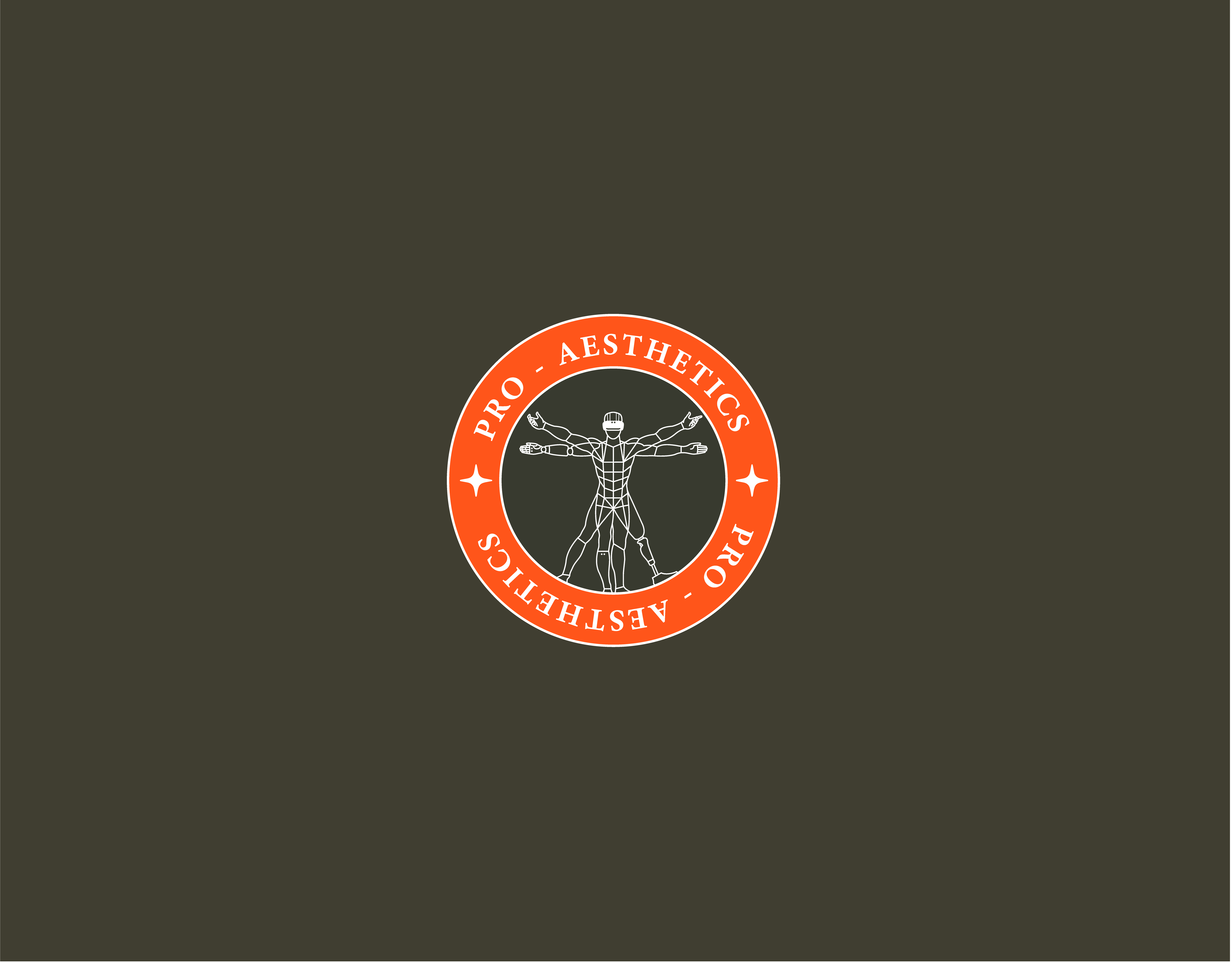 PRO - AESTHETICS branding business design graphic design illustration logo man nft orange vitruvian vr