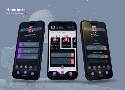 Hexabot Management App | Design Fiction design fiction management app mobile mobile app ui ux