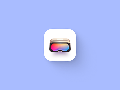 VR App Icon 3d app app icon ar augmented reality design future illustration ios minimal ui ux vector virtual reality vr web
