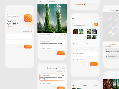 App Concept ai app generator image mobile product design ui ux
