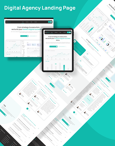 Digital Agency Website animation branding checkout design design graphic design illustration personal portfolio landing page ui ux