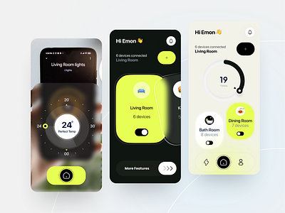 Smart Home App Design app deisgn creative home home app mobile smart smart home trendy app trendy design tv room app ui ux web