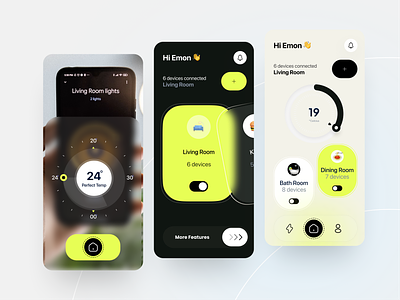 Smart Home App Design app deisgn creative home home app mobile smart smart home trendy app trendy design tv room app ui ux web