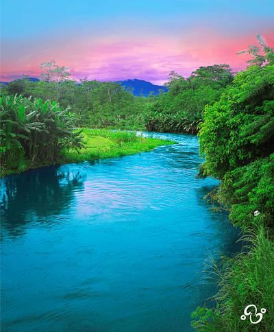 The Blue that Goes Away. batang dawn forest hill indonesia jungle landscape mountain nature outdoor photo photo editing photo manipulation photographer photography photoshop river tropical zzoe iggi
