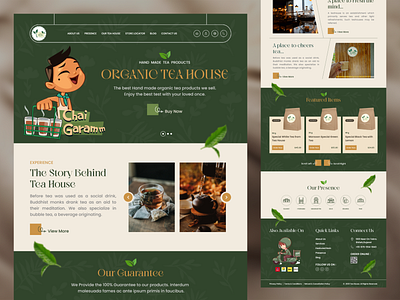 landing page - Natural Sips brand website branding clean codeflash darjeeling tea dorje teas graphic design graphics herbal illustration landing page natural organic india packaging rebrand teapot teawebsite ui uiux web