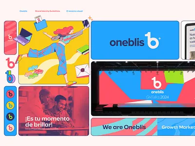 Oneblis brand identity agency bento brand brand design brand identity brandbook branding creative design digital agency graphic design grid illustration logo logo design oneblis vectors