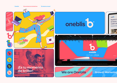 Oneblis brand identity agency bento brand brand design brand identity brandbook branding creative design digital agency graphic design grid illustration logo logo design oneblis vectors