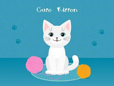Cute kitten 😻 cartoon cat character character design character illustration cute cute cat design digitalart digitalillustration graphic design illustration kitten kitty vector vector illustration