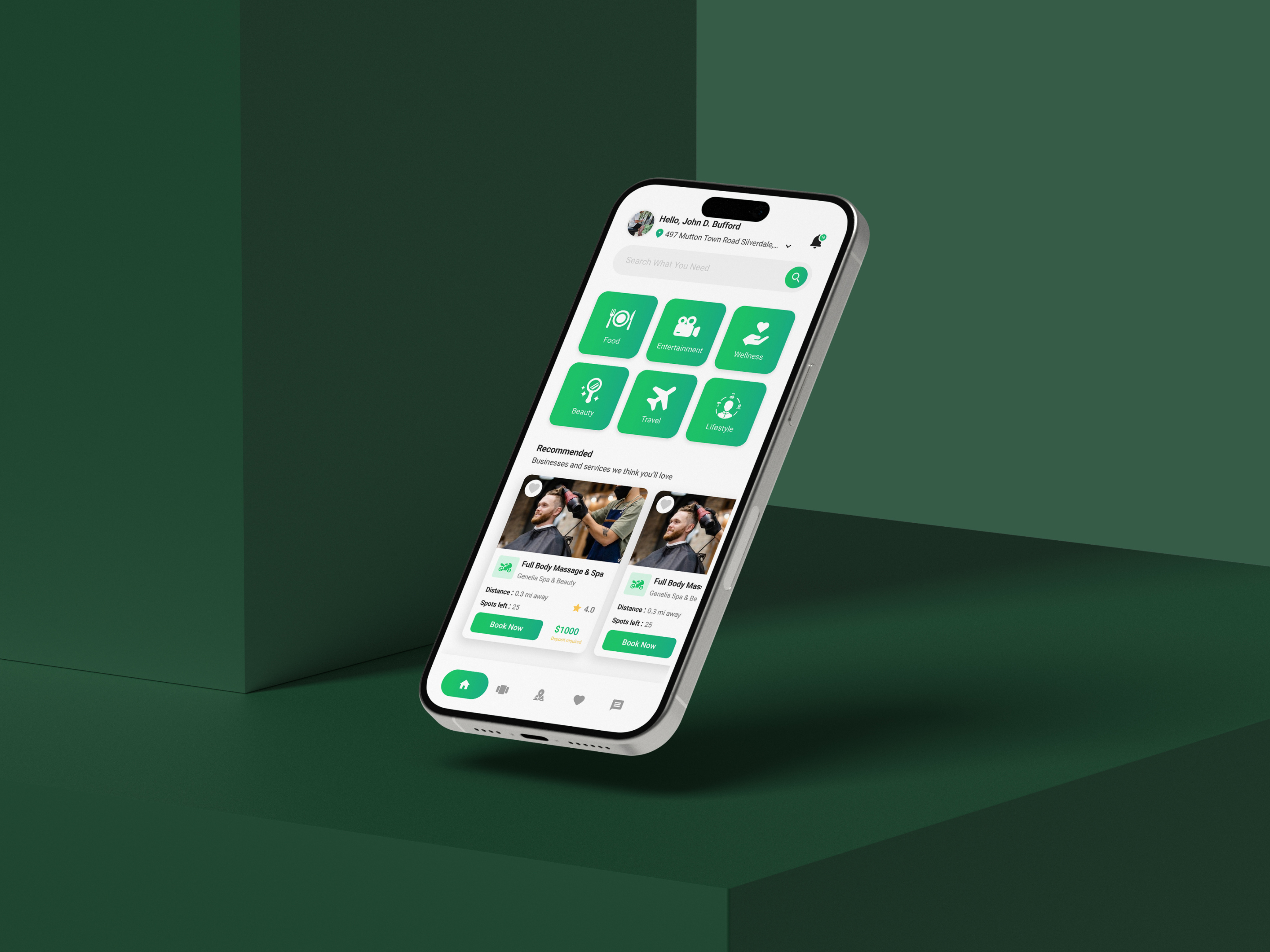 Kanga Booking App - Smart Booking App UI app app design app ui appoinement booking branding green mobile app multi service app netro netrosystems online booking app service booking startup ui design uiux user interface design webapp