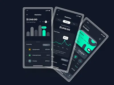 Fintech Mobile app Statistic dashboard UI animation app design app ui ux design banking app design branding design digital wallet app design finance app design fintech app dashboard graphic design illustration logo mobile app design prototype rafatulux saas design ui ui ux design user journey map wireframe