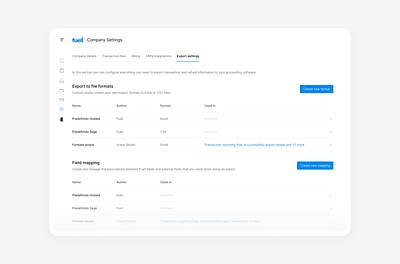 Fuell: Export reports feature design accountability accountant blue finance freelance product product design spain ui visual design web web design