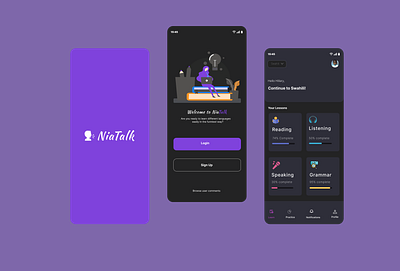 Learn African Languages — Mobile App UI Design app design ui ux