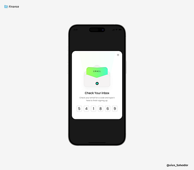 Fill in email code screen code email fintech graphic design money number pin popup registration ui ui design uiux ux