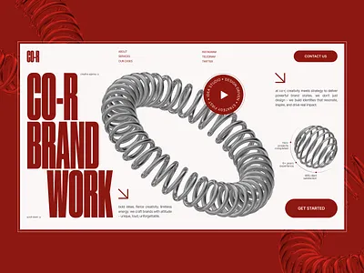 CO-R/CREATIVE AGENCY/LANDING PAGE DESIGN advertising bold typography branding brutalism campaign design creative agency creative agency website design creative direction digital brand digital design graphic design landing page landing page design ui user experience ux uxui visual identity web design website design