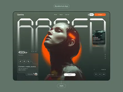 Qantine - Website Design Concept crypto daily ui design figma futurictic graphic design illustration mobile ui ux web web3