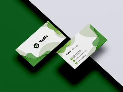 Modern Business Card Design – Clean, Minimal & Professional business card card card mockup graphic design green card visiting card