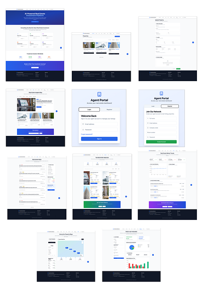 Real Estate Portal design real estate dashboard real estate landing page real estate website saas saas website saas website design ui ui ux ui ux design ui ux designer ux website design website mockup website ui
