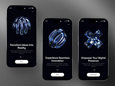 Creative Agency App - Onboarding android app app app design app interaction application application design branding creative creative agency design desire agency digital agency graphic design illustration interactive design ios app mobile app mobile ui onboarding ui
