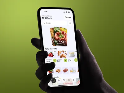 🥐 Product design for the food ordering mobile app | Hyperactive app app design colors concept creative design food delivering hyperactive ios ios design minimalistic mobile mobile design nav bar ordering app product design ui user experience user interface ux