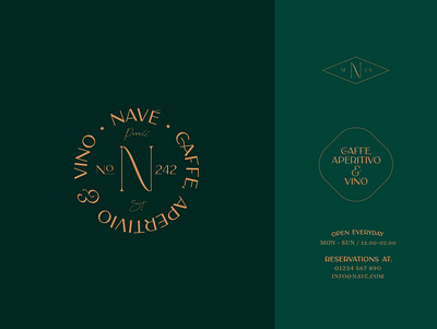 Navé Cafe & Wine Bar brand branding clean design flat graphic design identity logo