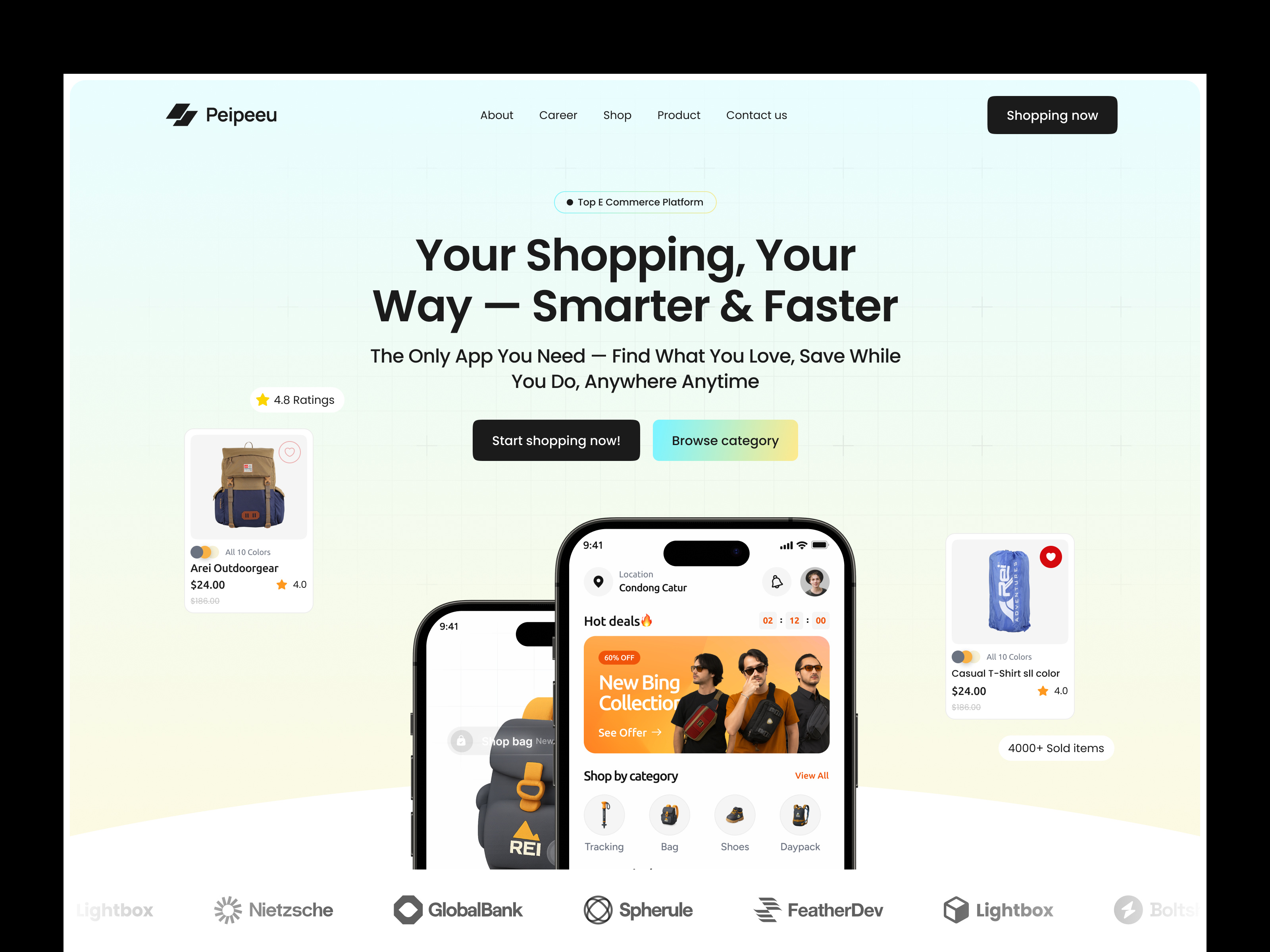 Peipeeu - eCommerce Platform Application application branding design ecommerce elementor framer landing marketplace mobile online page platform shop store ui webflow website wordpress