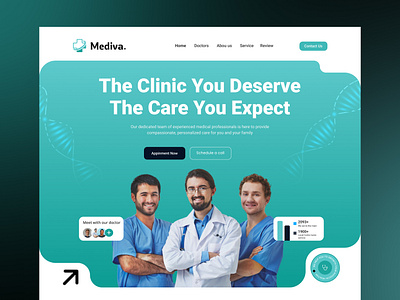 Mediva - Doctor clinic Landing Page figma