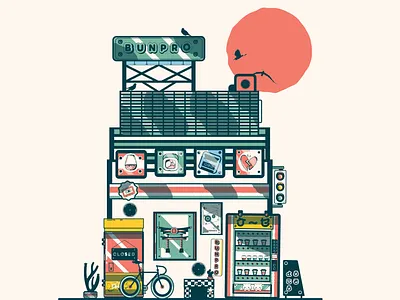 Bunpro House design fast food lover graphic design illustration ui