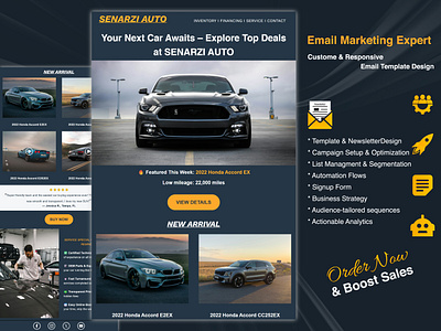 Email Newsletter-Template Design auto service email automotive email template car dealership email conversion focused email drip campaign email ecommerce email layout email campaign design email design for dealership email design inspiration email marketing design email template for car sales email ui design email ui for automotive business html email template marketing email ui modern email design newsletter template car newsletter ux responsive email template responsive email ui