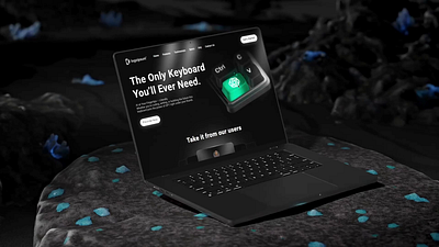 Keyboard Store - Landing Page UI Design 3d 3d landing page ai animated landing page chatgpt chatgpt keybaord design services interactive 3d keybaord interactive design interactive ui keyboard keyboard animation keyboard landing page landing page motion ui product product animation product design shopify swan design agency