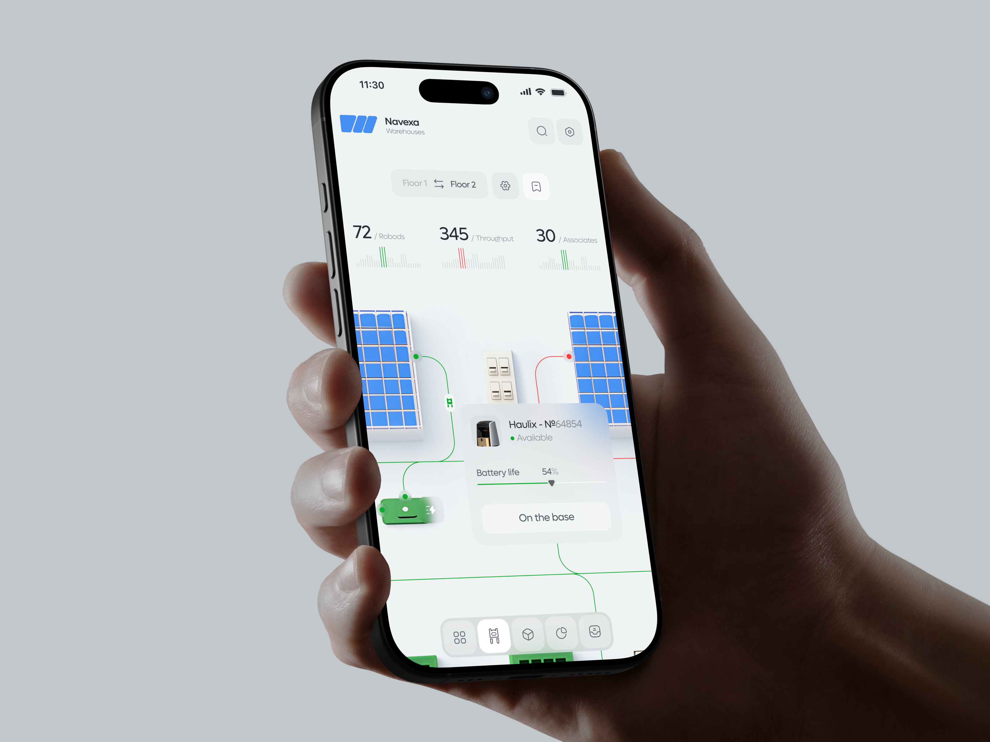 Navexa WMS - Warehouse Management App ai app automation b2b business crm dashboard design interface management mobile operations optimization product saas service ui ux warehouse wms