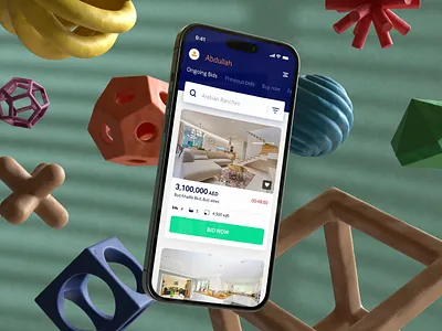 Property Listing/Bidding App android app app app design bidding design homes iphone app mobile mobile app real estate selling ui ux ux design