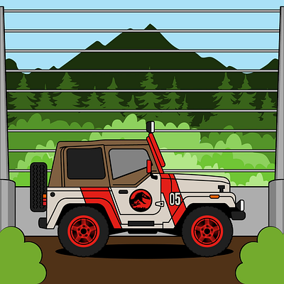 Flat Design Jeep Animation in Illustrator with After Effects after effects animation design graphic design illustration illustrator motion graphics vector