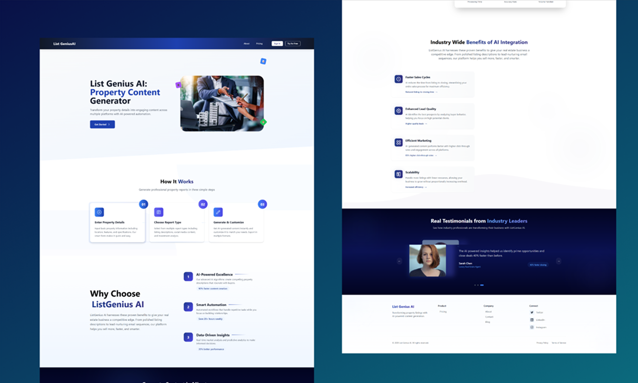 List Genius Landing Page by Billal on Dribbble