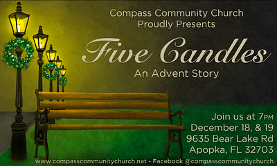 Five Candles Flyer design digital flyer illustration