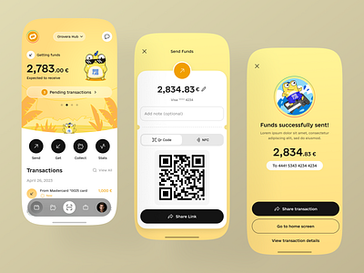 Fintech service - Mobile app app app design bank banking finance finance app fintech fintech app mobile app mobile app design mobile design mobile ui money wallet
