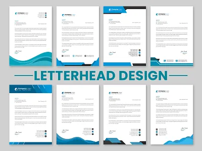 Letterhead Template Design blue letterhead design corporate letterhead graphic design letterhead letterhead design letterhead template modern letterhead print ready