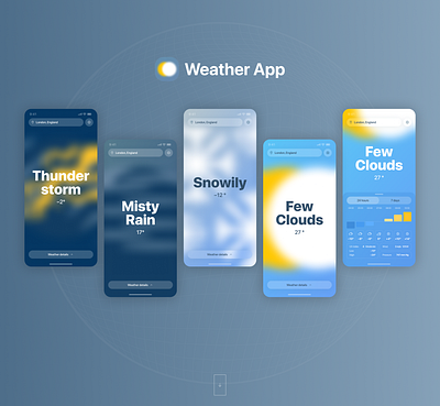 Mobile app / Weather mobile app ui ux
