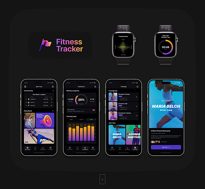 Mobile app / Fitness Tracker mobile app ui ux