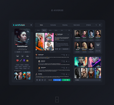 Desktop app / Aiverse ui ux webdesign website