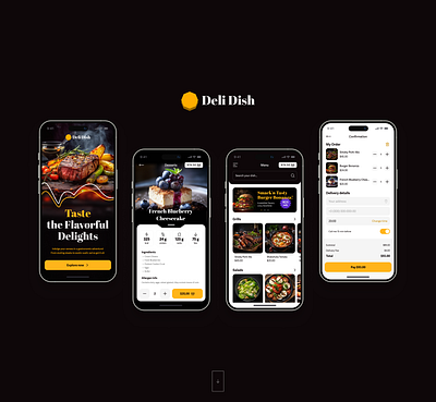 Mobiel app / Deli Dish mobile app ui ux