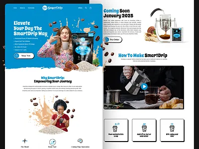 Conversion-focused Coffee Web Design in Shopify coffee development drink energy fitness food health hot landing page landing page design performance popular professional recent shopify tea web design web page website design