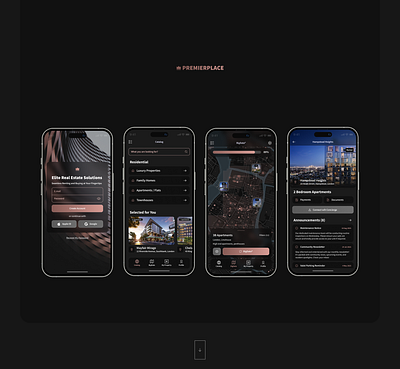 Mobile app / Premier Place mobile app ui ux